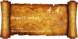 Angeli Antal névjegykártya